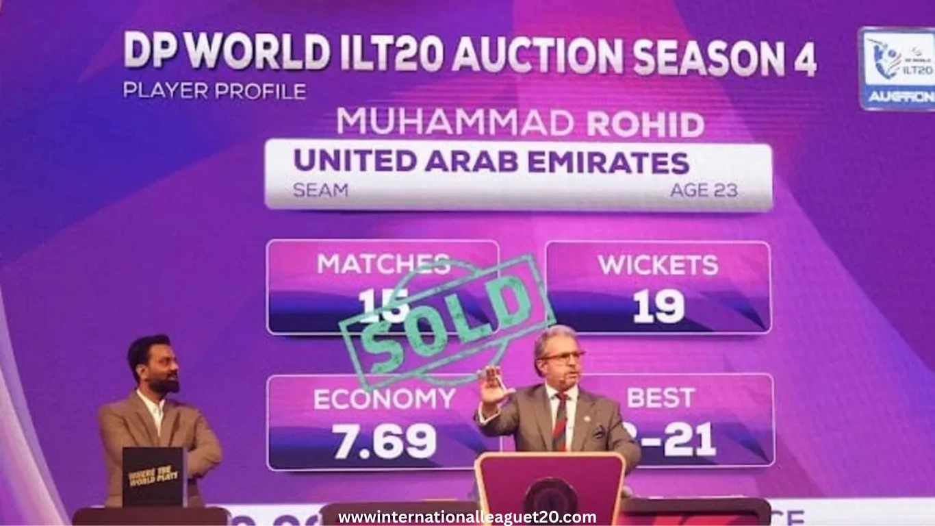 ILT20 Season 4 Auction