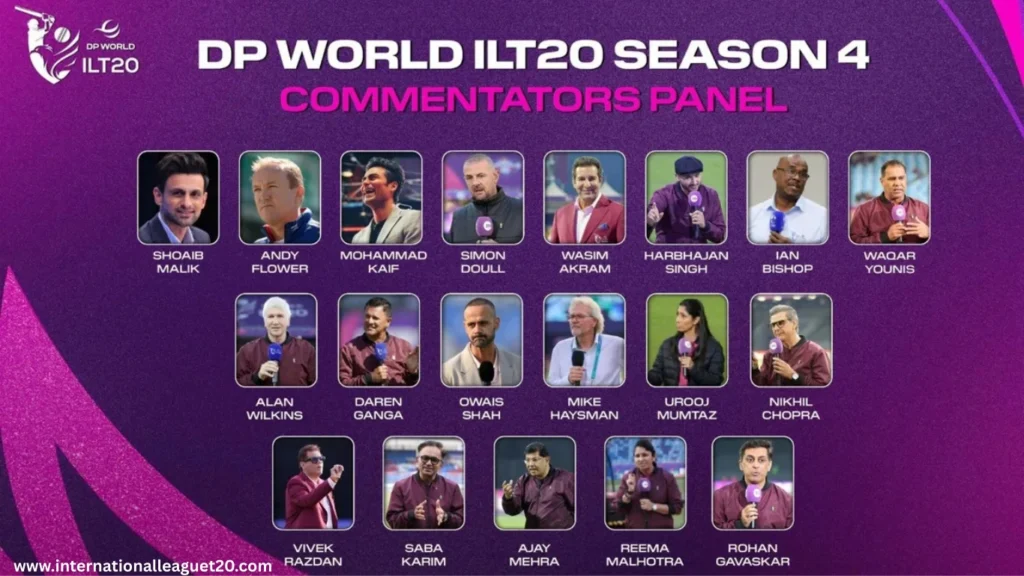 ILT20 2025/26 Commentators